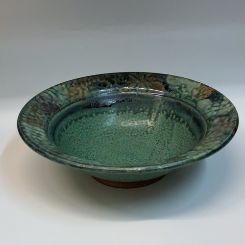 #231045 Bowl, Green 4x12.5 $32 at Hunter Wolff Gallery